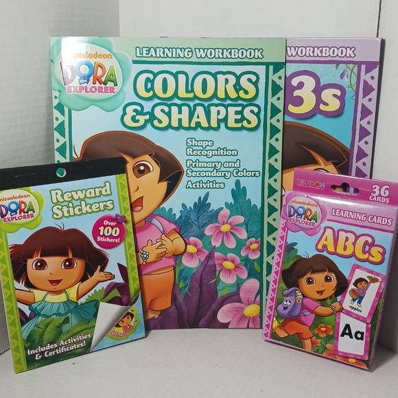 Dora The Explorer Learning Activity Homeschool Activity Books Learning Cards - Picture 1 of 9